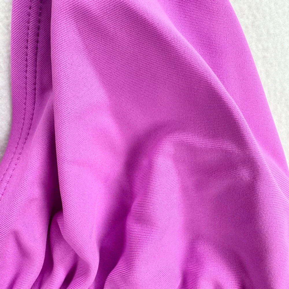 Wild Fable Womens Neon Purple Triangle Halter Bikini Top Size L Solid‎ Swimwear